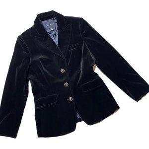 Banana Republic Womens Black Velvet Blazer Size 4